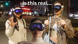 WE WORE APPLE VISION PRO FOR 24 HOURS IN NYC we got hated on...
