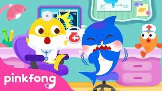 OUCH 🩹 My Stomach Hurts   Baby Sharks Hospital Play  Kids Cartoon  Pinkfong