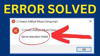 How To Fix Windows Media Player “Server Execution Failed” Error On Windows 1087  Simple Tutorial