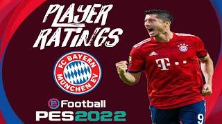 PES 2022 FC BAYERN MUNCHEN All Players Ratings  PES Galaxy Mobile