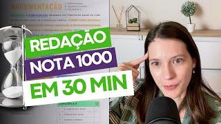 ⏰  Redação do ENEM em 30 minutos Modelo para QUALQUER tema sem precisar decorar.