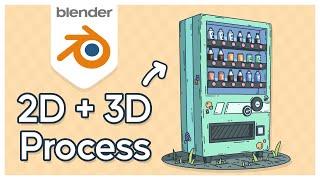 My Blender 2D3D Process with Grease Pencil