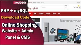 Online Shopping Website PHP with source codeEcommerce website in PHP DownloadShopping Cart in PHP