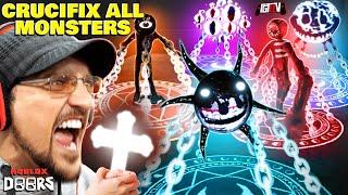 DOORS Hotel Update ALL Crucifix Uses on MONSTERS FGTeeV Roblox Hunting