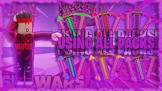 USING ALL PACKS - Roblox Skywars