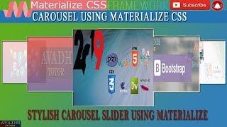 carousel using materialize css