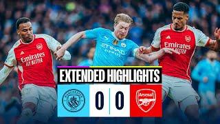 Man City 0-0 Arsenal  EXTENDED HIGHLIGHTS  Both sides share a point after draw at the Etihad