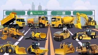 ALAT BERAT KONSTRUKSI JALAN TOL  Excavator Asphalt Paver Dump Truck Scraper Sprayer Truck