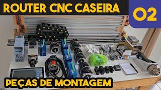 CNC Router Caseira - Mostrando as peças de montagem #2