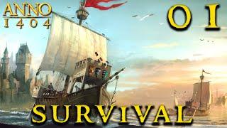 Anno 1404 SURVIVAL - Extreme Difficulty vs 3 HARD AI & I.A.A.M MOD Ep. 01  HISTORY Strategy RTS