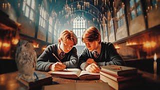 ˖° Study with Fred & George Weasley ˖° Writting page flipping muffled chatter