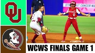 #1 Oklahoma vs #3 Florida State Full Game 1  2023 Womens College World Series Finals