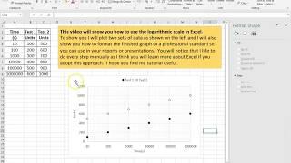 Excel Tutorial Logarithmic Graph #4