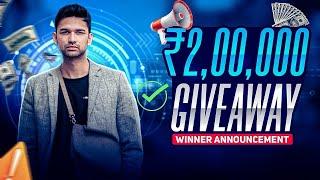 ₹200000 Giveaway Winner Announcement  Pro Trader India