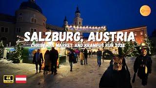 Salzburg Austria 4K Christmas Market + Krampus Run 2023