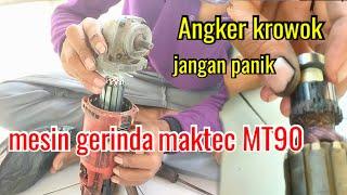 Cara Bongkar Pasang Angker Gerinda Maktec MT90