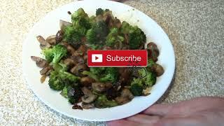 Very Easy Recipe for Mushrooms with Broccoli . Keto Friendly.