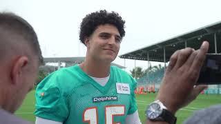 Linebacker Jaelan Phillips meets with the media  Miami Dolphins