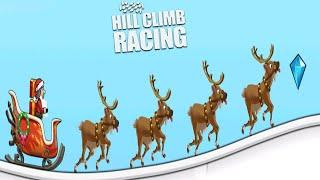 Hill Climb RacingSANTA CLAUS & REINDEER - Sleigh Vehicle Unlocked Fully Upgraded Artic Map Gameplay