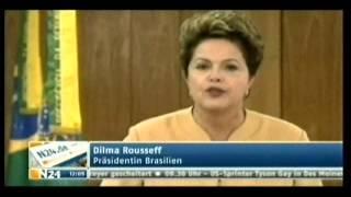 Brasileien   Praesidentin  zu unruhen 22  Juni  2012    n24 in D