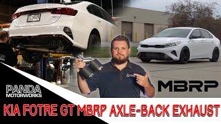 The NEWEST Kia Forte GT Exhaust MBRP Axle Back Install + Sound Clips