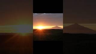 Hokkaido Japan Rishiri Fuji and sunset shorts like Mt. Fuji