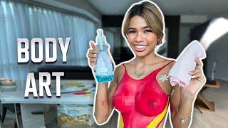 4K Housewife Body art No Bra  The most positive cleaning  With Lilly Lynn 2024