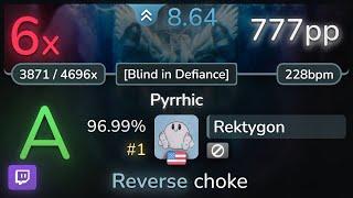  8.6⭐ Rektygon  Ne Obliviscaris - Pyrrhic Blind in Defiance 96.99% #1 777pp 6 - osu