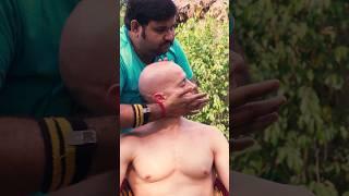 🟡 #indianheadmassage #neckcracking #crack #asmrbarber