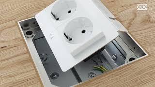 Mounting of UDHOME2 floor sockets - OBO Bettermann