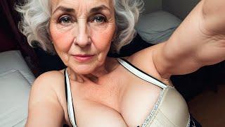 Fashionable Corset Selfies Story of Natural OLD Woman OVER 70