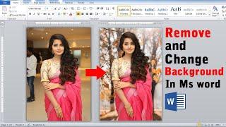 How to Quickly Remove and Change image Background in Microsoft Word  Ms Word Tutorial 