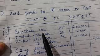 CGST and SGST journal entries accounting class 11 journal entries class 11