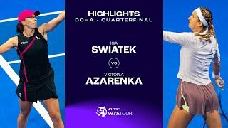 Iga Swiatek vs. Victoria Azarenka  2024 Doha Quarterfinal  WTA Match Highlights