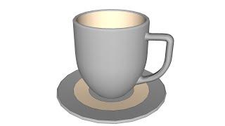 SketchUp Tutorial How to make a coffee cup 3D modeling in SketchUp