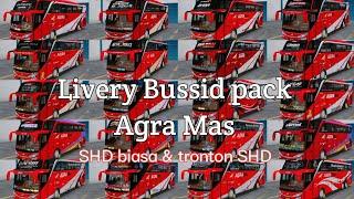 Livery pack Agra Mas  Livery Bussid SHD biasa & SHD tronton  Ayo tonton