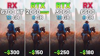 RX 6700 XT vs RTX 2060 SUPER vs RTX 3060 vs RX 6600 - Test in 20 Games in 2024