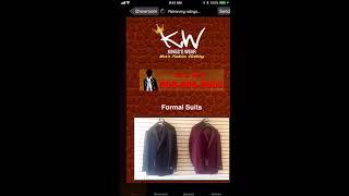 Mobile App Built By Prime Digital Marketing Group - Kings Mens Wear