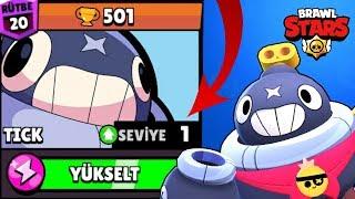 1 SEVİYE TİCK İLE 500 KUPA  BRAWL STARS