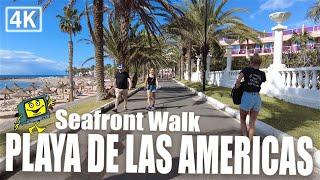 PLAYA DE LAS AMERICAS - Tenerife - 4K Walking Tour