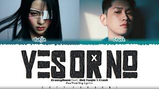 GroovyRoom  - Yes or No Feat. HUHYUNJIN of LE SSERAFIM Crush Lyrics Color Coded_Han_Rom_Eng