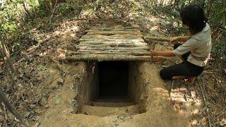 Amazing Girl Build The Most Secret Underground Home Using Ancient Skills