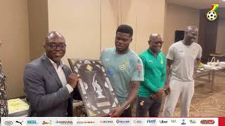 STAFF FROM GHANAS EMBASSY IN MALI VSIT THE BLACK STARS AHEAD OF WORLD CUP QUALIFIER AGAINST MALI