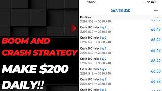 Boom and Crash Strategy that Makes $200 Daily ‼️