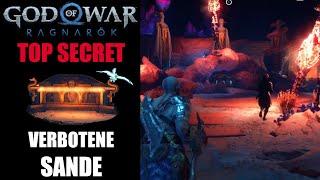 God of War Ragnarök SECRET Verbotene Sande geheimer Raum Nornentruhe und Rabe