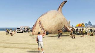 Shin chan & Franklin Found Biggest Scary Megalodon in Gta 5 in Telugu