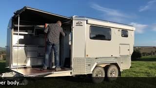 Expanding Hybrid Camper TrailerCaravan with Ensuite Toilet and Shower