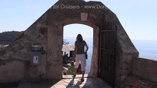 Dubrovnik walking round the walls and ramparts. Jeans film for Doris Visits.