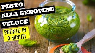 Pesto alla genovese fatto in casa velocissimo pronto in 3 minuti