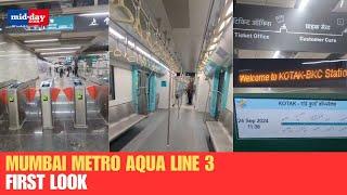 Watch First look inside Mumbai Metro Aqua Line 3